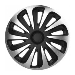 Колпаки 4Racing Caliber carbon silver&black R13 (Комплект 4 шт.)