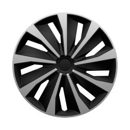 Колпаки 4Racing Grip Silver&Black R14 (Комплект 4 шт.)