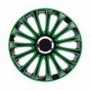 Колпаки 4Racing Le Mans Pro Green&Black R13 (Комплект 4 шт.)