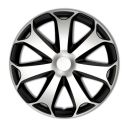 4 RACING Mega Silver&Black R13 Колпаки для колес (Комплект 4 шт.)