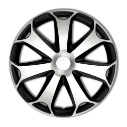 Колпаки 4Racing Mega Silver&Black R14 (Комплект 4 шт.)