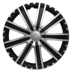 Колпаки 4Racing Toro Silver&Black R13 (Комплект 4 шт.)