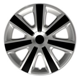 Колпаки 4Racing VR Silver&Black R15 (Комплект 4 шт.)