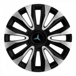Колпаки 4Racing Avalon Carbon Silver&Black R14 Mercedes-Benz (Комплект 4 шт.)