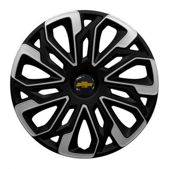 Колпаки 4Racing Estoril Silver&Black R15 Chevrolet (Комплект 4 шт.) Колпаки 4Racing Estoril Silver&Black R15 Chevrolet (Комплект 4 шт.)