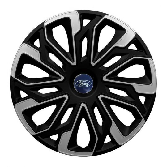 Колпаки 4Racing Estoril Silver&Black R15 Ford (Комплект 4 шт.) Колпаки 4Racing Estoril Silver&Black R15 Ford (Комплект 4 шт.)