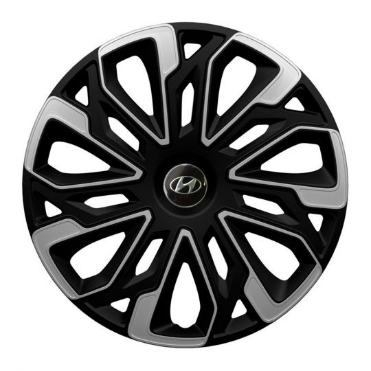 Колпаки 4Racing Estoril Silver&Black R16 Hyundai (Комплект 4 шт.) Колпаки 4Racing Estoril Silver&Black R16 Hyundai (Комплект 4 шт.)