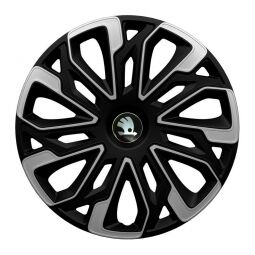 Колпаки 4Racing Estoril Silver&Black R15 Skoda (Комплект 4 шт.) Колпаки 4Racing Estoril Silver&Black R15 Skoda (Комплект 4 шт.)