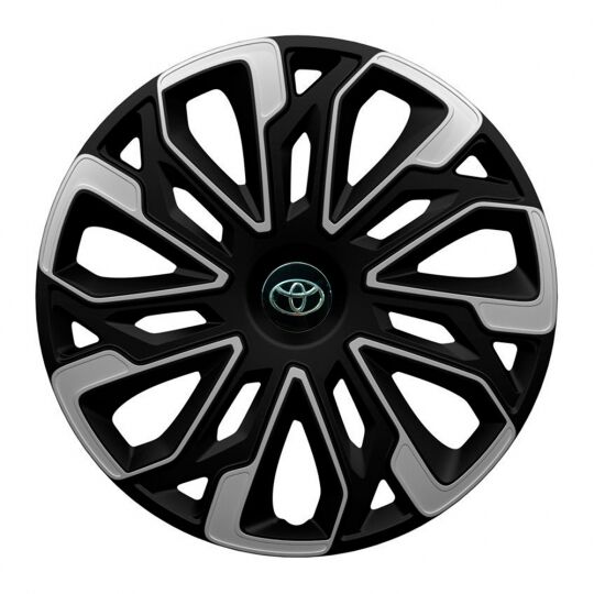 Колпаки 4Racing Estoril Silver&Black R16 Toyota (Комплект 4 шт.) Колпаки 4Racing Estoril Silver&Black R16 Toyota (Комплект 4 шт.)