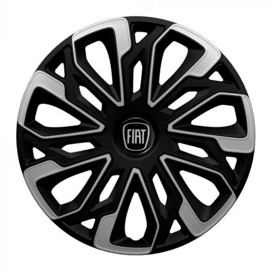 Колпаки 4Racing Estoril Silver&Black R13 Fiat (Комплект 4 шт.) Колпаки 4Racing Estoril Silver&Black R13 Fiat (Комплект 4 шт.)