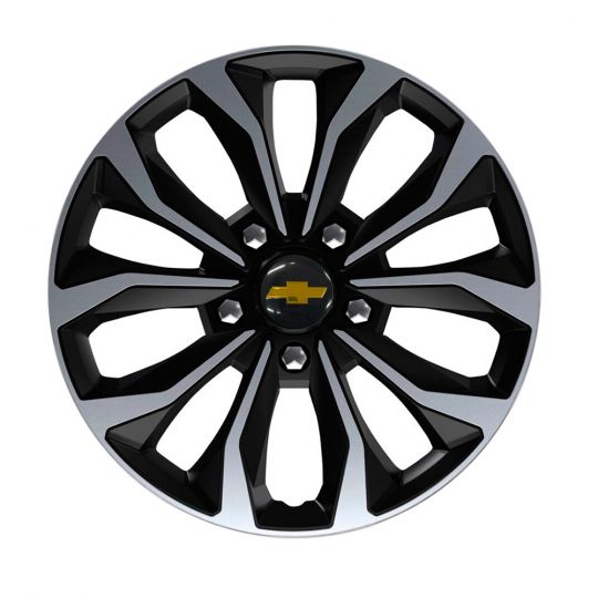 Колпаки 4Racing Hornet Pro Silver&Black R15 Chevrolet (Комплект 4 шт.)