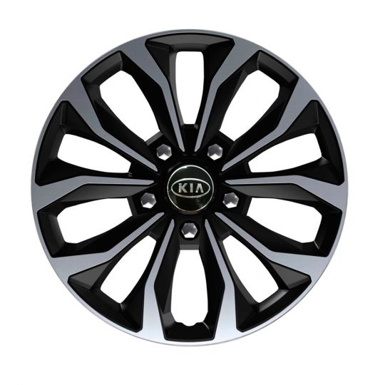 Колпаки 4Racing Hornet Pro Silver&Black R15 Kia (Комплект 4 шт.) Колпаки 4Racing Hornet Pro Silver&Black R15 Kia (Комплект 4 шт.)