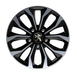 Колпаки 4Racing Hornet Pro Silver&Black R15 Peugeot (Комплект 4 шт.)