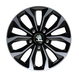 Колпаки 4Racing Hornet Pro Silver&Black R15 Skoda (Комплект 4 шт.)