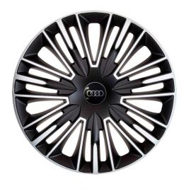 4 RACING Jerez Silver&Black R16 Колпаки для колес с логотипом Audi (Комплект 4 шт.)