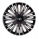 4 RACING Jerez Silver&Black R16 Колпаки для колес с логотипом Daewoo (Комплект 4 шт.)