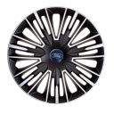 4 RACING Jerez Silver&Black R15 Колпаки для колес с логотипом Ford (Комплект 4 шт.)
