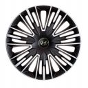 4 RACING Jerez Silver&Black R16 Колпаки для колес с логотипом Hyundai (Комплект 4 шт.)