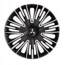4 RACING Jerez Silver&Black R16 Колпаки для колес с логотипом Mitsubishi (Комплект 4 шт.)