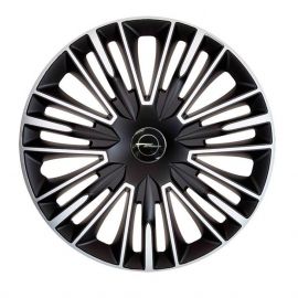 4 RACING Jerez Silver&Black R14 Колпаки для колес с логотипом Opel (Комплект 4 шт.)