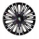 4 RACING Jerez Silver&Black R15 Колпаки для колес с логотипом Skoda (Комплект 4 шт.)