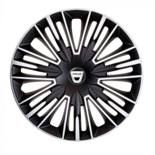 Колпаки 4Racing Jerez Silver&Black R16 Dacia (Комплект 4 шт.)