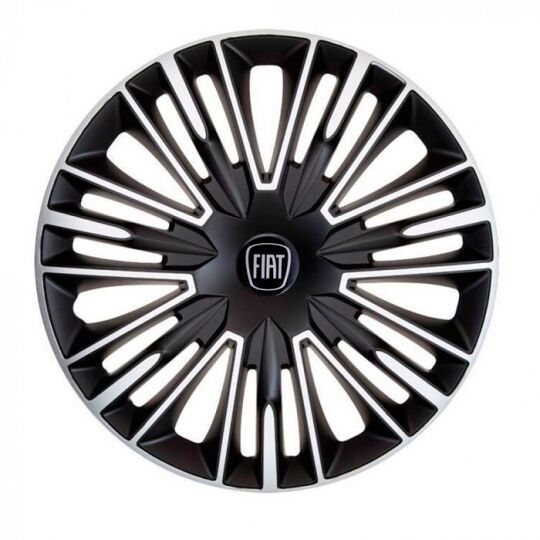 Колпаки 4Racing Jerez Silver&Black R13 Fiat (Комплект 4 шт.) Колпаки 4Racing Jerez Silver&Black R13 Fiat (Комплект 4 шт.)