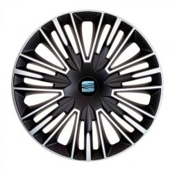 Колпаки 4Racing Jerez Silver&Black R14 Seat (Комплект 4 шт.)