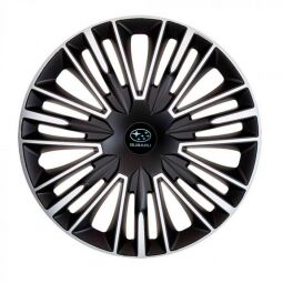 Колпаки 4Racing Jerez Silver&Black R13 Subaru (Комплект 4 шт.)