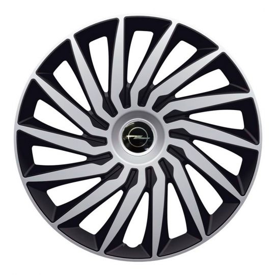 Колпаки 4Racing Kendo Silver&Black R14 Opel (Комплект 4 шт.)