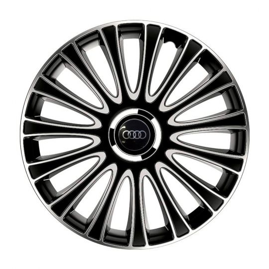 Колпаки 4Racing Le Mans Pro Silver&Black R13 Audi (Комплект 4 шт.) Колпаки 4Racing Le Mans Pro Silver&Black R13 Audi (Комплект 4 шт.)