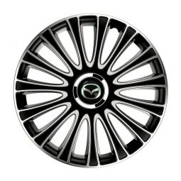 Колпаки 4Racing Le Mans Pro Silver&Black R13 Mazda (Комплект 4 шт.)