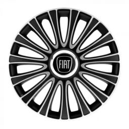 Колпаки 4Racing Le Mans Pro Silver&Black R14 Fiat (Комплект 4 шт.)