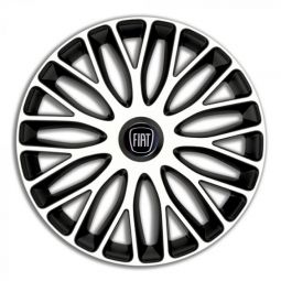Колпаки 4Racing Mugello White&Black R16 Fiat (Комплект 4 шт.)