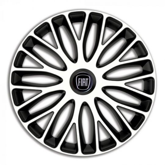 Колпаки 4Racing Mugello White&Black R14 Fiat (Комплект 4 шт.)