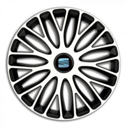 Колпаки 4Racing Mugello White&Black R14 Seat (Комплект 4 шт.)