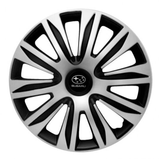 Колпаки 4Racing Nardo Silver&Black R14 Subaru (Комплект 4 шт.)