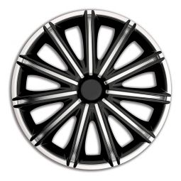 Колпаки 4Racing Nero Silver&Black R18 (Комплект 4 шт.)