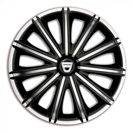 Колпаки 4Racing Nero Silver&Black R18 Dacia (Комплект 4 шт.)