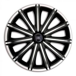 Колпаки 4Racing Nero Silver&Black R18 Fiat (Комплект 4 шт.)