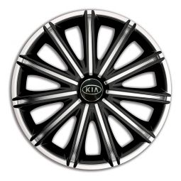 Колпаки 4Racing Nero Silver&Black R18 Kia (Комплект 4 шт.)
