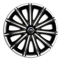 Колпаки 4Racing Nero Silver&Black R18 Nissan (Комплект 4 шт.)