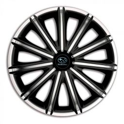 Колпаки 4Racing Nero Silver&Black R18 Subaru (Комплект 4 шт.)