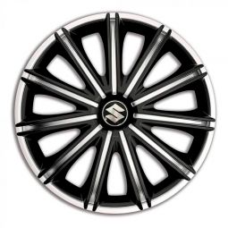 Колпаки 4Racing Nero Silver&Black R18 Suzuki (Комплект 4 шт.)