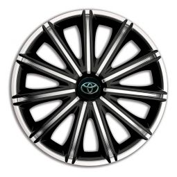 Колпаки 4Racing Nero Silver&Black R18 Toyota (Комплект 4 шт.)