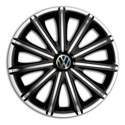 Колпаки 4Racing Nero Silver&Black R18 Volkswagen (Комплект 4 шт.)