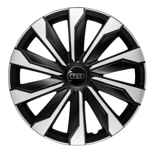 Колпаки 4Racing Typhoon Silver&Black R16 Audi (Комплект 4 шт.) Колпаки 4Racing Typhoon Silver&Black R16 Audi (Комплект 4 шт.)