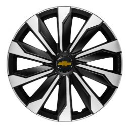 Колпаки 4Racing Typhoon Silver&Black R16 Chevrolet (Комплект 4 шт.)