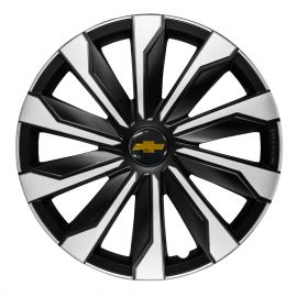 Колпаки 4Racing Typhoon Silver&Black R17 Chevrolet (Комплект 4 шт.)