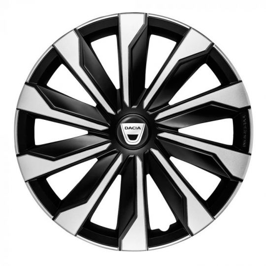 Колпаки 4Racing Typhoon Silver&Black R16 Dacia (Комплект 4 шт.)